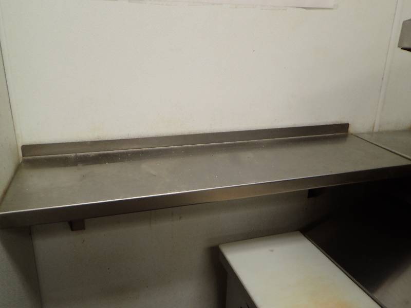 lot 2123 image: Fully Stainless Wall Mounted Shelf