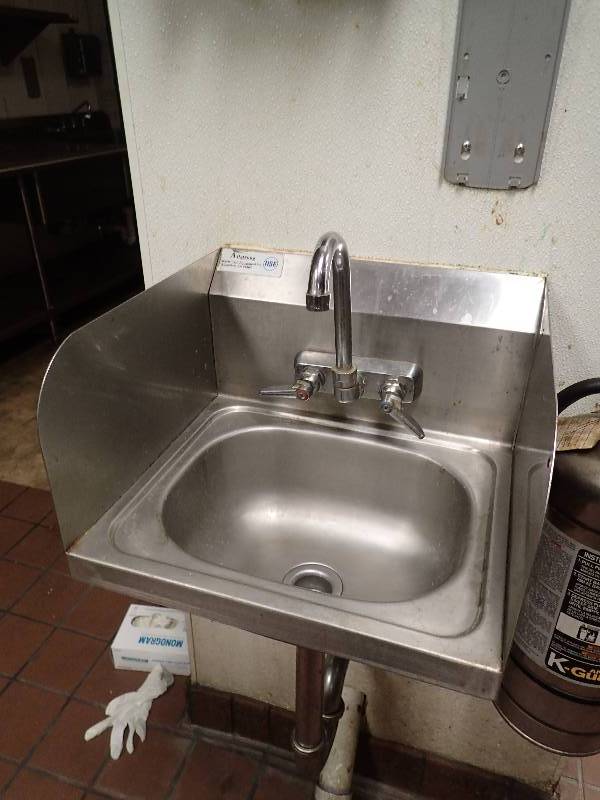lot 2127 image: Fully Stainless Hand Washing Sink