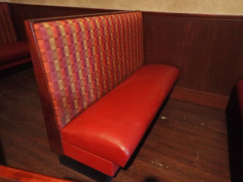 lot 2174 image: 60 Dark Vinyl Padded Single Booth Seat