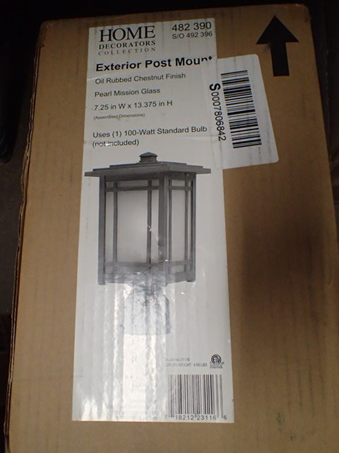  Home  Decorators  Collection  Port  Oxford  1 Light Outdoor Oil 