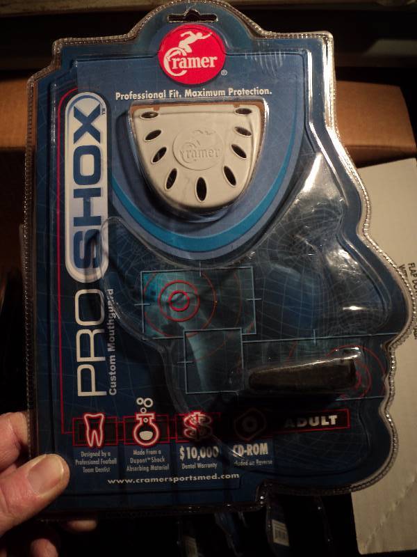 lot 5052 image: (20) ct. lot Cramer Pro- Shox Custom Mouthguard Adult Size, Black