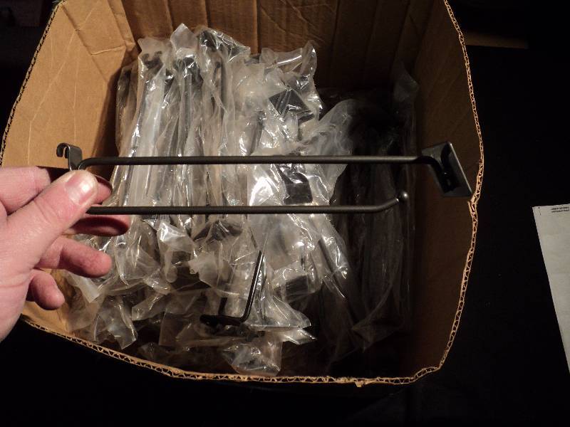 lot 5089 image: (32) ct. lot wire grid pegs, 8 long, black