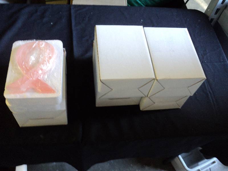 lot 5094 image: (5) ct. lot Acrylic Breast Cancer picture frames