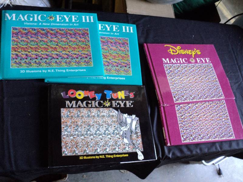 lot 5096 image: (5) ct. lot Magic Eye Series Books, Disney, Looney Tunes