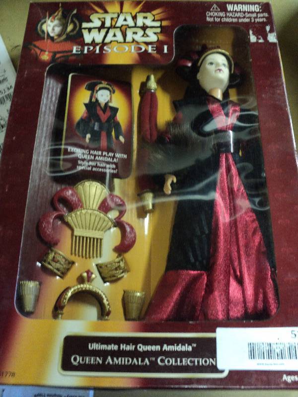 lot 5125 image: Star Wars Episode 1 Ultimate Hair Queen Amidala 1998 Hasbro Queen Amidala Collection