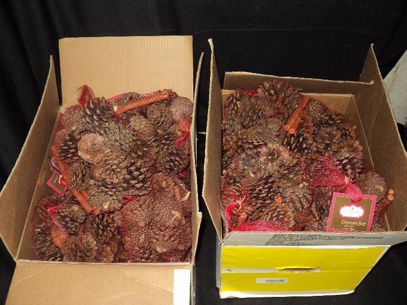lot 5150 image: (16) packages of Trim A Home Cinnamon Bark Scented Pine Cones