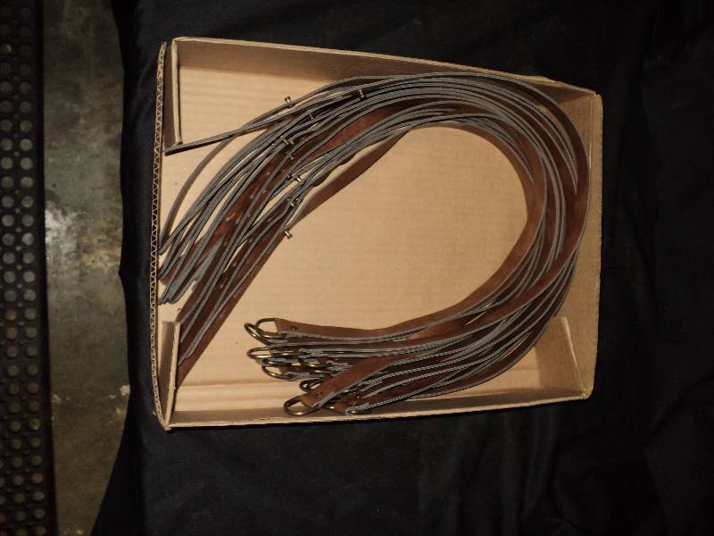 lot 5152 image: (20) ct. lot Distex Corp Imitation Leather Straps, 34 long, 4- hole