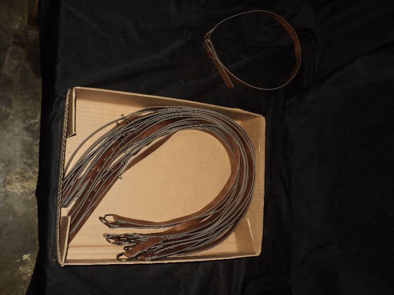 lot 5153 image: (20) ct. lot Distex Corp Imitation Leather Straps, 34 long, 4- hole