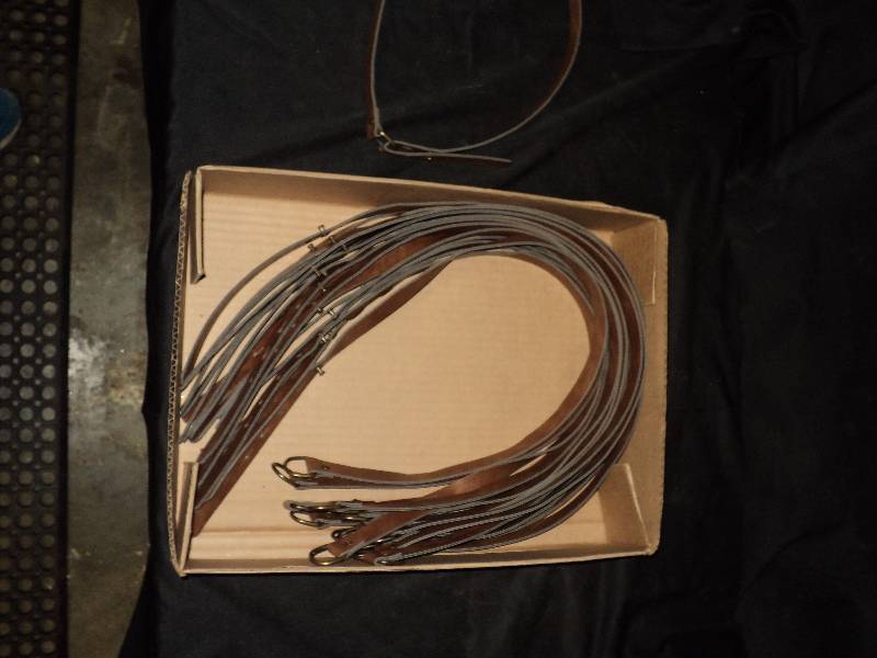 lot 5154 image: (20) ct. lot Distex Corp Imitation Leather Straps, 34 long, 4- hole