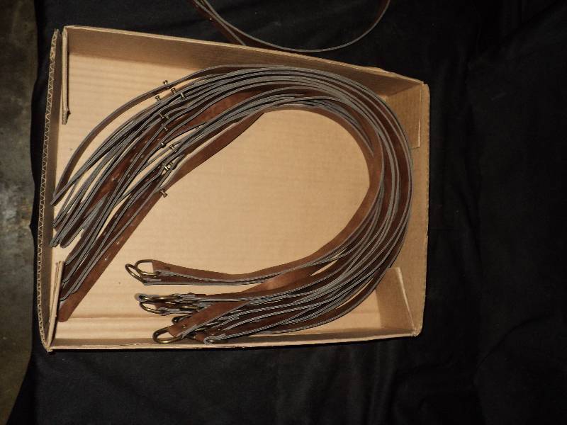 lot 5155 image: (20) ct. lot Distex Corp Imitation Leather Straps, 34 long, 4- hole