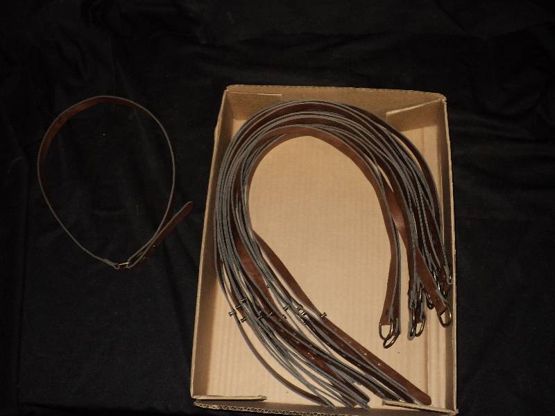 lot 5156 image: (20) ct. lot Distex Corp Imitation Leather Straps, 34 long, 4- hole