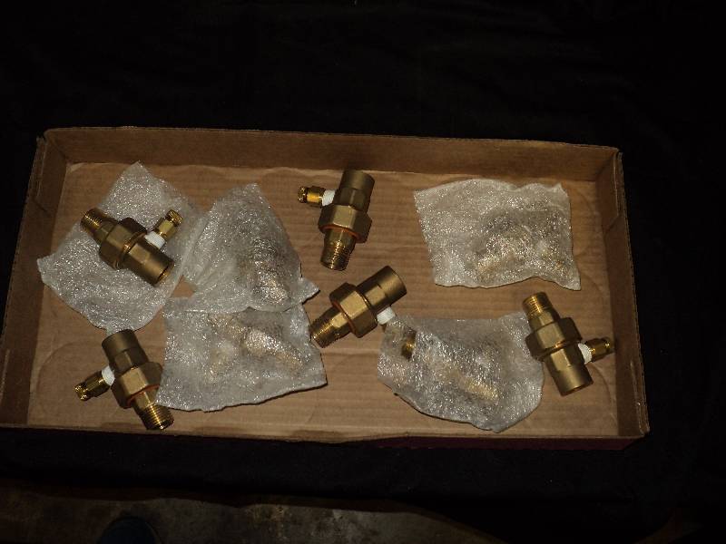 lot 5160 image: (9) ct. lot brass propane port fittings, 38