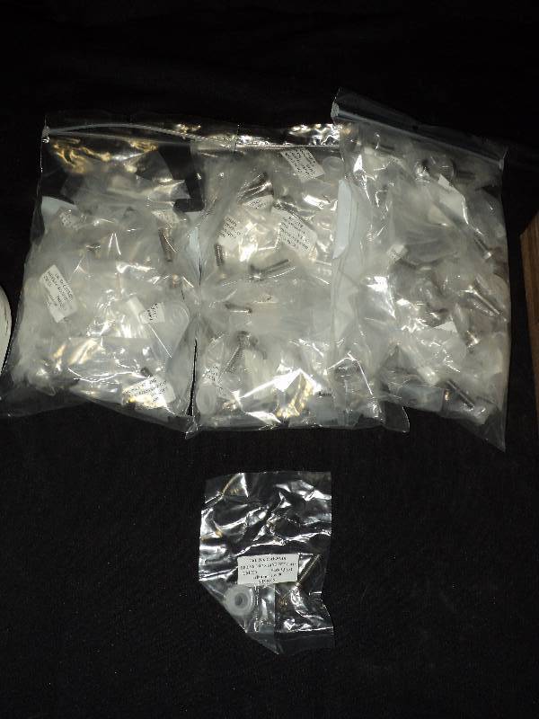 lot 5161 image: (60) ct. lot Stainless Steel Stand-off cap 34, brushed nickle finish