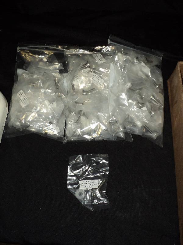 lot 5162 image: (60) ct. lot Stainless Steel Stand-off cap 34, brushed nickle finish