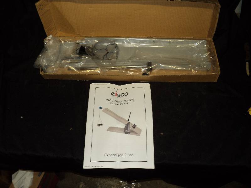 lot 5219 image: eisco inclined plane cat. no. PH 0338 w experiment guide