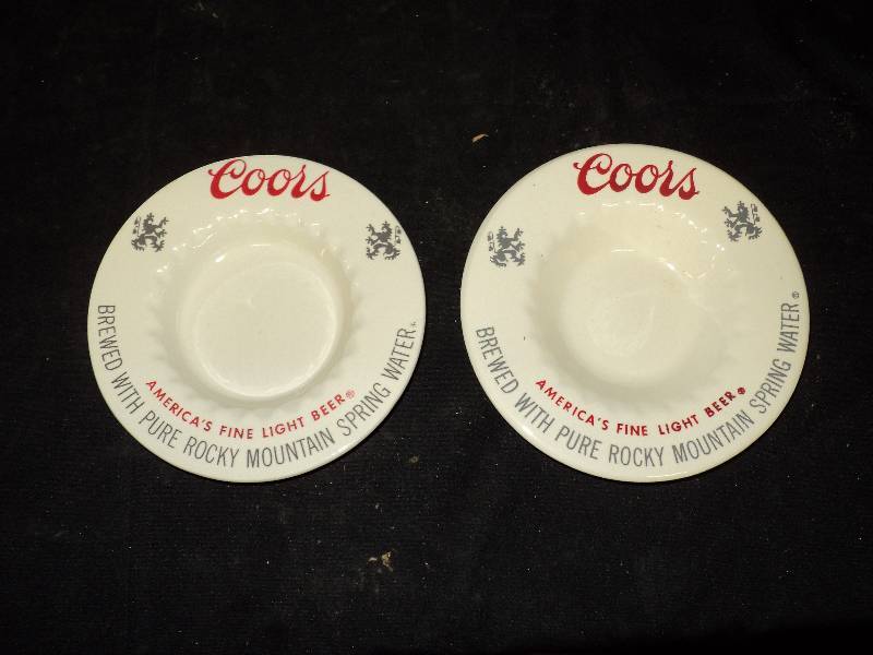 lot 5231 image: (2) ct. lot Coors Ceramic ash trays