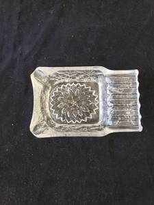 lot 2004 image: retro etched glass ashtray