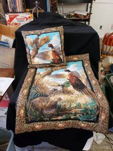 lot 2021 image: pheasant pillowtapestry