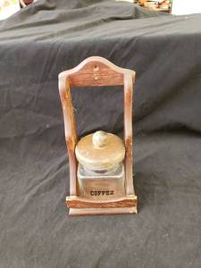 lot 2079 image: old coffee jar wall holder