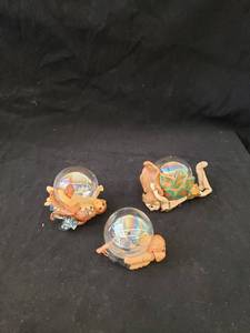 lot 2096 image: set 3 clay fairy ornaments