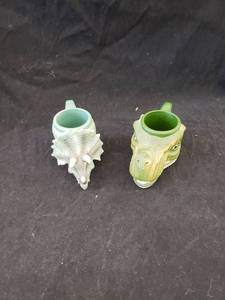 lot 2109 image: pair dinosaur cups