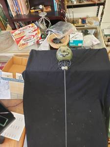 lot 2124 image: glass pumpkin yard stake heavy 42