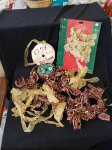 lot 2186 image: lot of marrongold ribbonbows