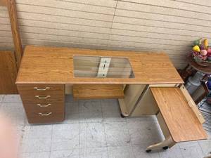 lot 4919 image: big sewing cabinet