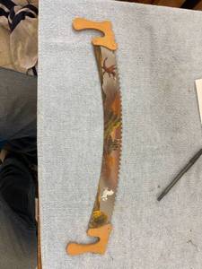 lot 8092 image: hand painted saw