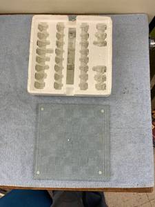 lot 8122 image: glass chess set