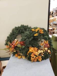 lot 8168 image: pair fall wreaths