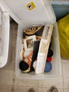lot 8197 image: tote of craft stuff