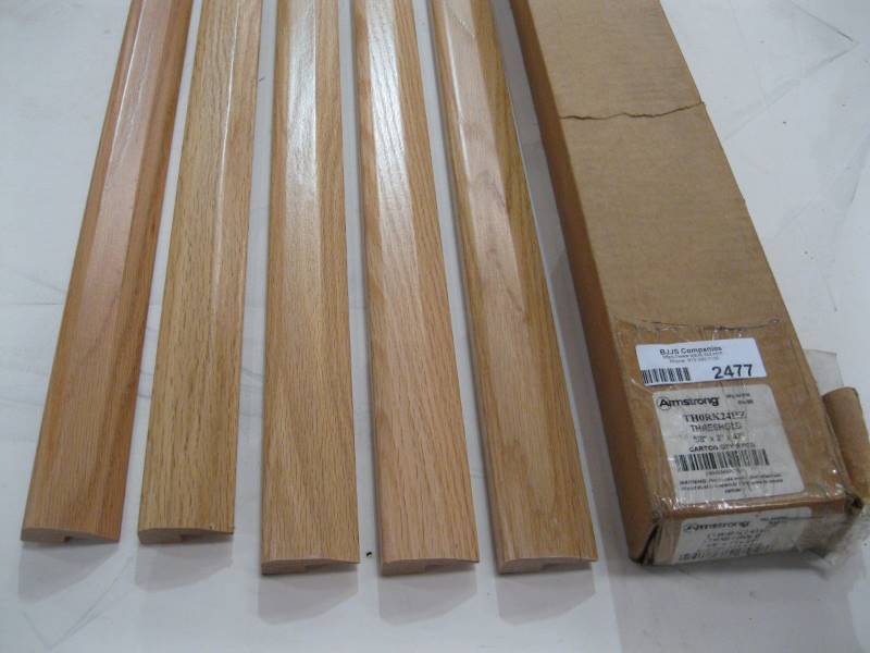 lot 2477 image: Armstrong Threshold Trim 58 x 2 x 47 Box of 5