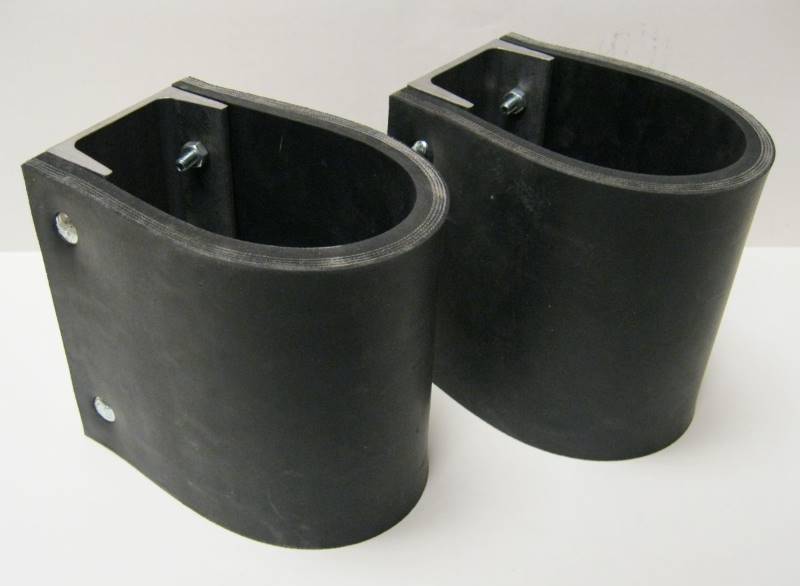 lot 2546 image: Rubber Dock Bumpers Multi-Ply with Steel Channel Bracket SET of 2