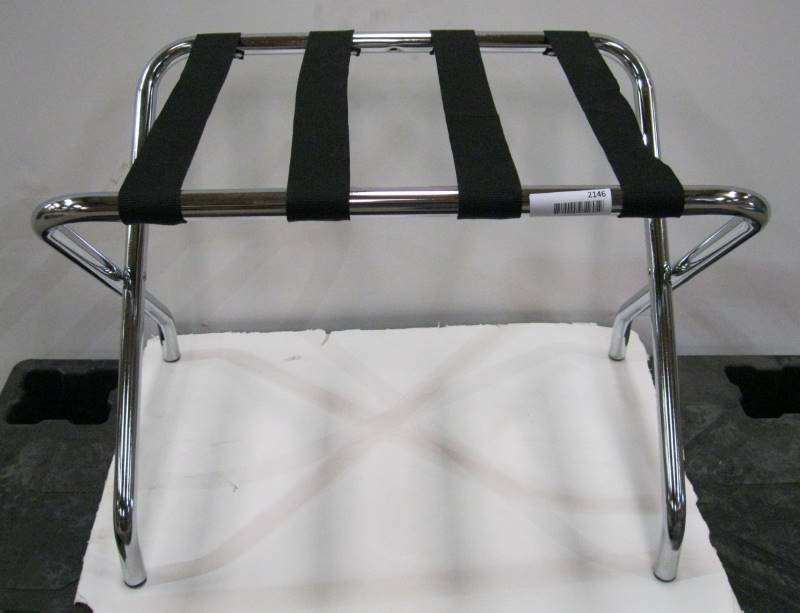 lot 2146 image: Folding Chrome Luggage Rack