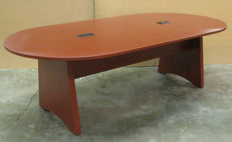 lot 1977 image: Mayline 8 Racetrack Conference Table BTCT8 Cherry