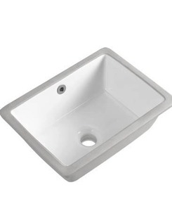 lot 5290 image: Durable 15.7x11.8 Rectangle Undermount Dressing Table Drop in Vitreous Ceramic Lavatory Vanity Small Bathroom Restroom Sink Pure White (16 Inch) (40X29.7X18CM)