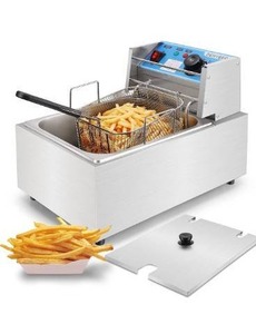 lot 5302 image: Dehyber 10.6QT10L Deep Fryer with 6.3QT Basket,1800W Countertop Electric Deep Fryers with Removable Baskets,Handle and Temperature Limiter for Commercial and Home Use