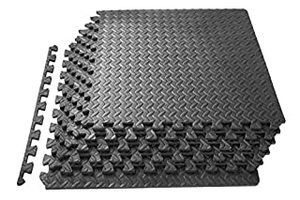 lot 5313 image: ProsourceFit Puzzle Exercise Mat, EVA Foam Interlocking Tiles, Protective Flooring for Gym Equipment and Cushion for Workouts, Grey (B00K2TWXD6)