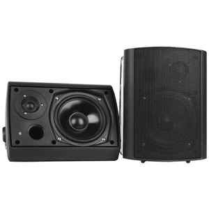 lot 5340 image: Pyle Pair of Wall Mount Waterproof & Bluetooth 6.5 IndoorOutdoor Speaker System, with Loud Volume and Bass. (Pair, Black. PDWR62BTBK) (B01954Q5BO)