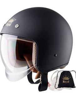 lot 5349 image: Royal M139 Open Face Motorcycle Helmet - Retro Motorcycle Helmets, Vintage & Classic Style, 34 Vespa Helmet, Multi-Sport Impact Protection with Unique Design for Adult Women and Men xl