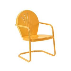 lot 5356 image: Griffith Metal Chair Tangerine - Crosley