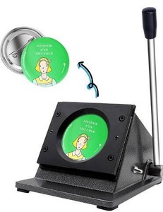lot 5388 image: 375mm Graphic Punch Die Cutter Heavy-Duty Badge Button Maker Circle Cutter for 75mm Badge, Leather, Cloth