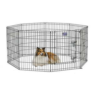 lot 5396 image: MidWest Homes For Pets Ultra-Durable Pet Playpen 48 Camo Green
