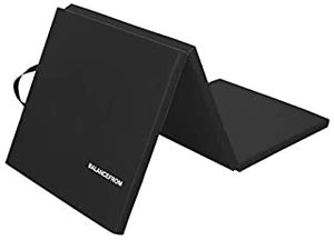 lot 5409 image: BalanceFrom 1.5 Thick Tri-Fold Folding Exercise Mat with Carrying Handles for MMA, Gymnastics and Home Gym Protective Flooring (Black) (B07WCCTM83)