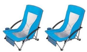 lot 8078 image: Coastrail Outdoor Beach Chair Folding Lightweight Mesh Low Sling Sand Chair for Camping Outdoor Lawn, Carry Bag Included, Supports 250lbs
