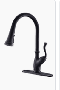 lot 8055 image: APPASO Kitchen Faucet with Pull Down Sprayer, Oil Rubbed Bronze Single-Handle High Arc Single Hole Pull Out