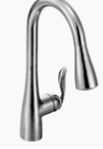 lot 8066 image: Moen Arbor 7594 High Arc Single Handle Pulldown Kitchen Faucet