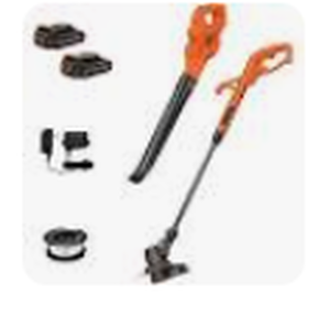 lot 8092 image: BLACKDECKER LCC221 20V MAX 10-Inch Lithium-Ion 1.5Ah String Trimmer & Sweeper Combo Kit