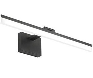 lot 8099 image: SOLFART Dimmable Black Vanity Light Bar Lighting Fixtures Modern Bathroom Light Fixtures 6000K Rotatable White Aluminum LED Light